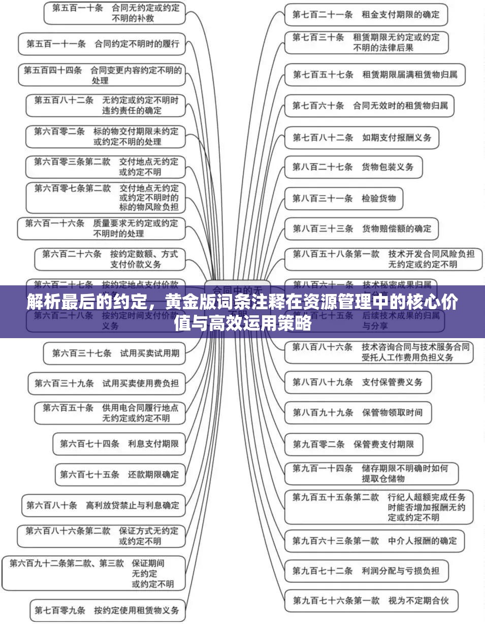 解析最后的约定，黄金版词条注释在资源管理中的核心价值与高效运用策略