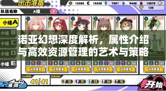 诺亚幻想深度解析，属性介绍与高效资源管理的艺术与策略