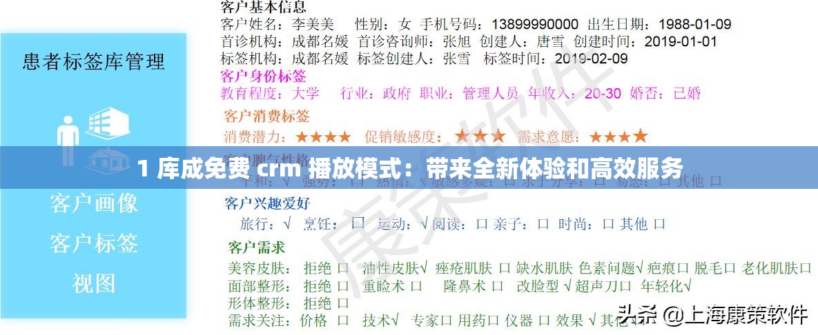 1 库成免费 crm 播放模式：带来全新体验和高效服务
