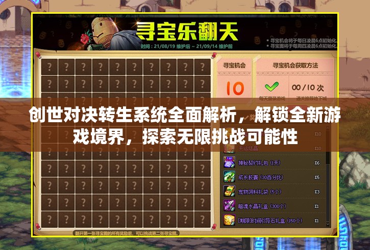 创世对决转生系统全面解析，解锁全新游戏境界，探索无限挑战可能性