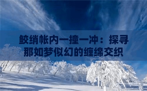 鲛绡帐内一撞一冲：探寻那如梦似幻的缠绵交织