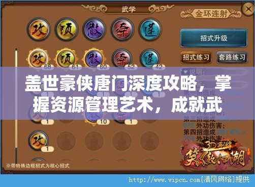 盖世豪侠唐门深度攻略，掌握资源管理艺术，成就武林霸业
