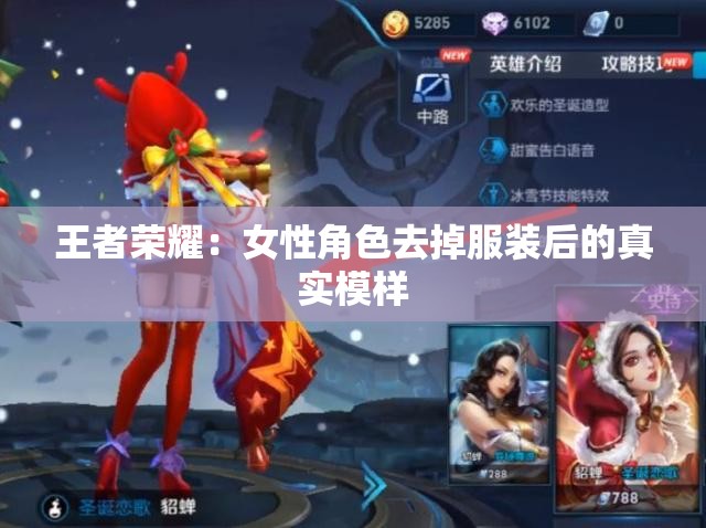 王者荣耀：女性角色去掉服装后的真实模样