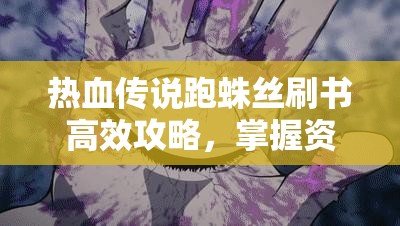热血传说跑蛛丝刷书高效攻略，掌握资源管理艺术，助你快速获取稀有道具