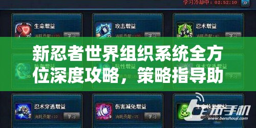 新忍者世界组织系统全方位深度攻略，策略指导助你稳步攀登至忍者之巅
