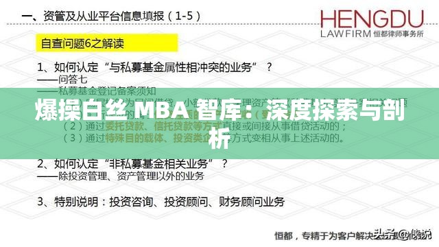 爆操白丝 MBA 智库：深度探索与剖析