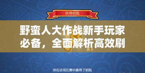 野蛮人大作战新手玩家必备，全面解析高效刷段位技巧与策略