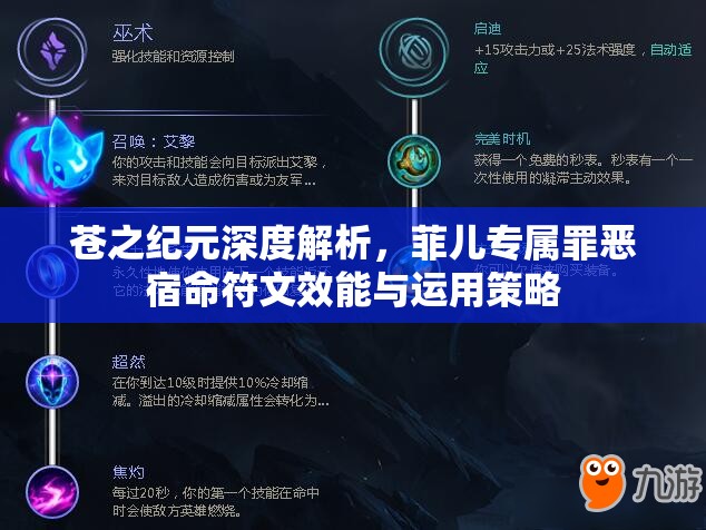 苍之纪元深度解析，菲儿专属罪恶宿命符文效能与运用策略