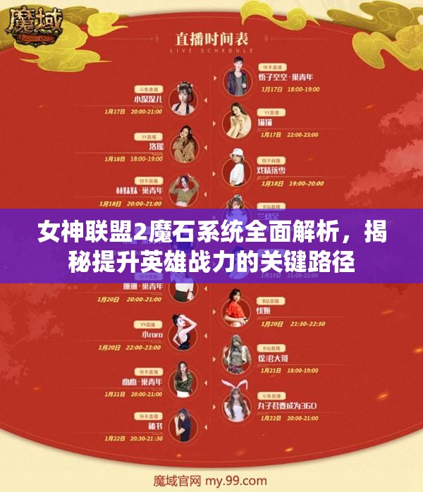 女神联盟2魔石系统全面解析，揭秘提升英雄战力的关键路径
