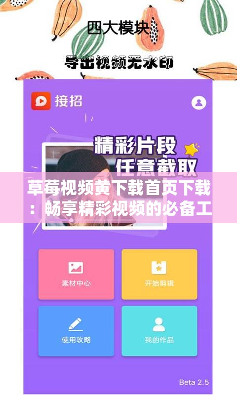 草莓视频黄下载首页下载：畅享精彩视频的必备工具