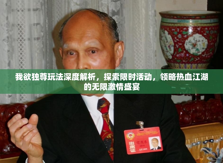 我欲独尊玩法深度解析，探索限时活动，领略热血江湖的无限激情盛宴