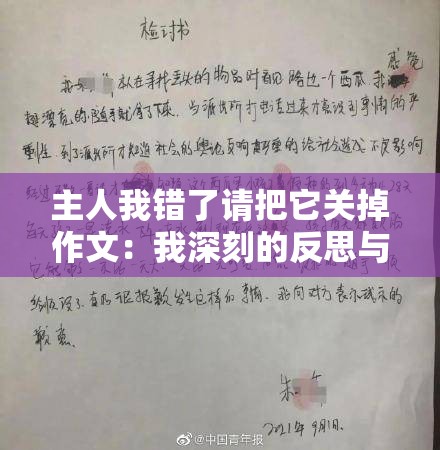 主人我错了请把它关掉作文：我深刻的反思与诚恳的认错