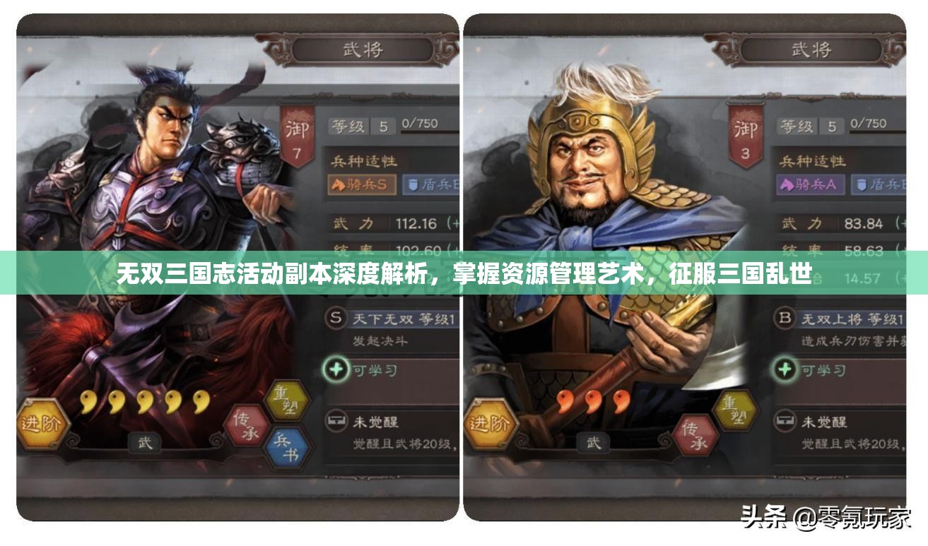 无双三国志活动副本深度解析，掌握资源管理艺术，征服三国乱世
