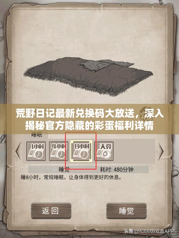 荒野日记最新兑换码大放送，深入揭秘官方隐藏的彩蛋福利详情