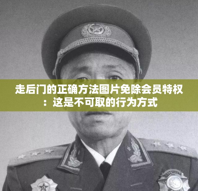 走后门的正确方法图片免除会员特权：这是不可取的行为方式