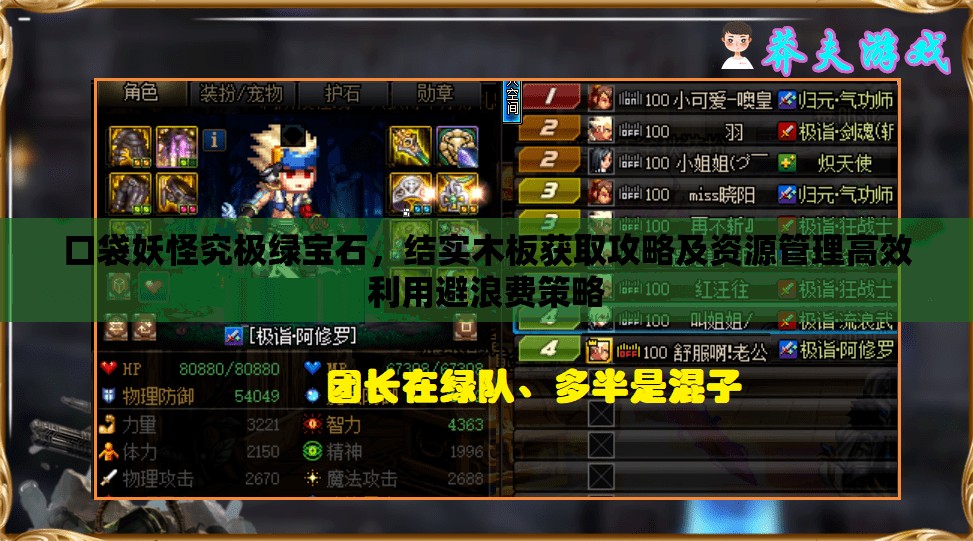 口袋妖怪究极绿宝石，结实木板获取攻略及资源管理高效利用避浪费策略