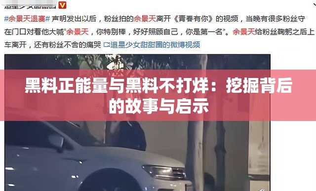 黑料正能量与黑料不打烊：挖掘背后的故事与启示