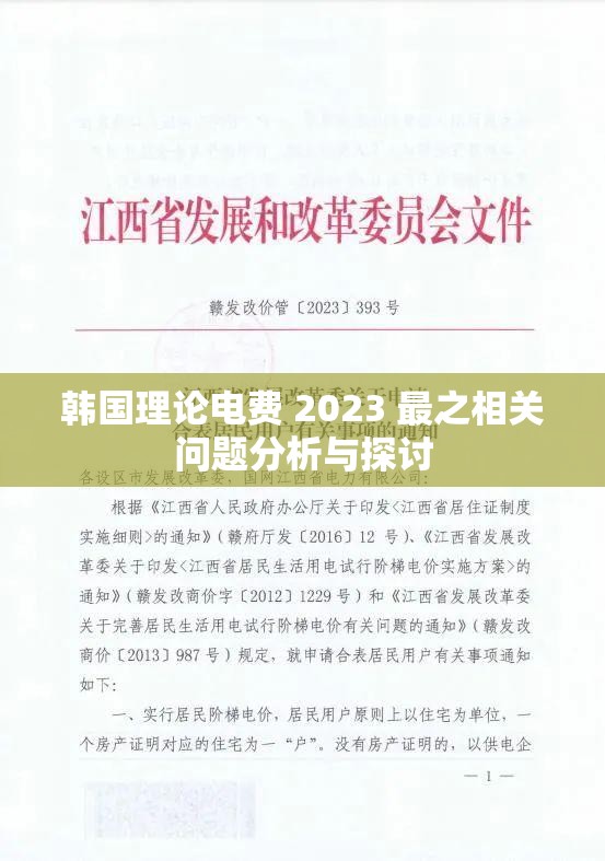 韩国理论电费 2023 最之相关问题分析与探讨