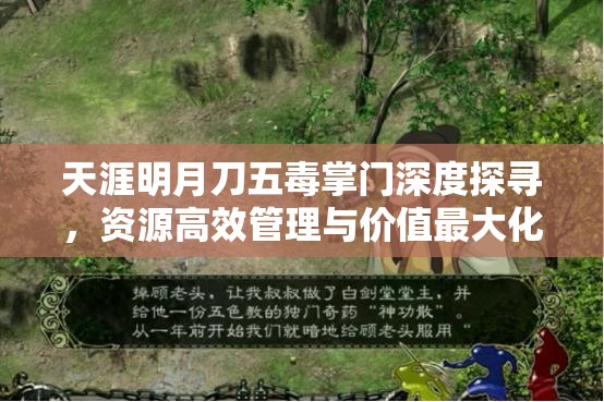 天涯明月刀五毒掌门深度探寻，资源高效管理与价值最大化策略