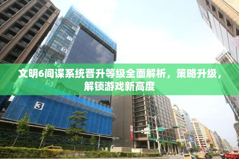 文明6间谍系统晋升等级全面解析，策略升级，解锁游戏新高度