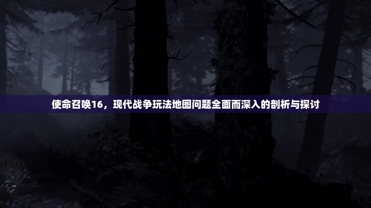 使命召唤16，现代战争玩法地图问题全面而深入的剖析与探讨