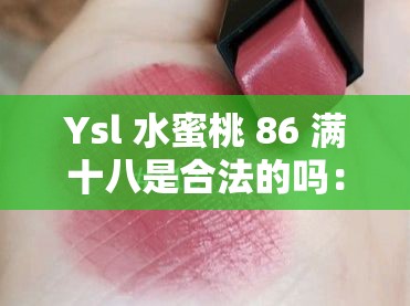 Ysl 水蜜桃 86 满十八是合法的吗：引发的思考与探讨
