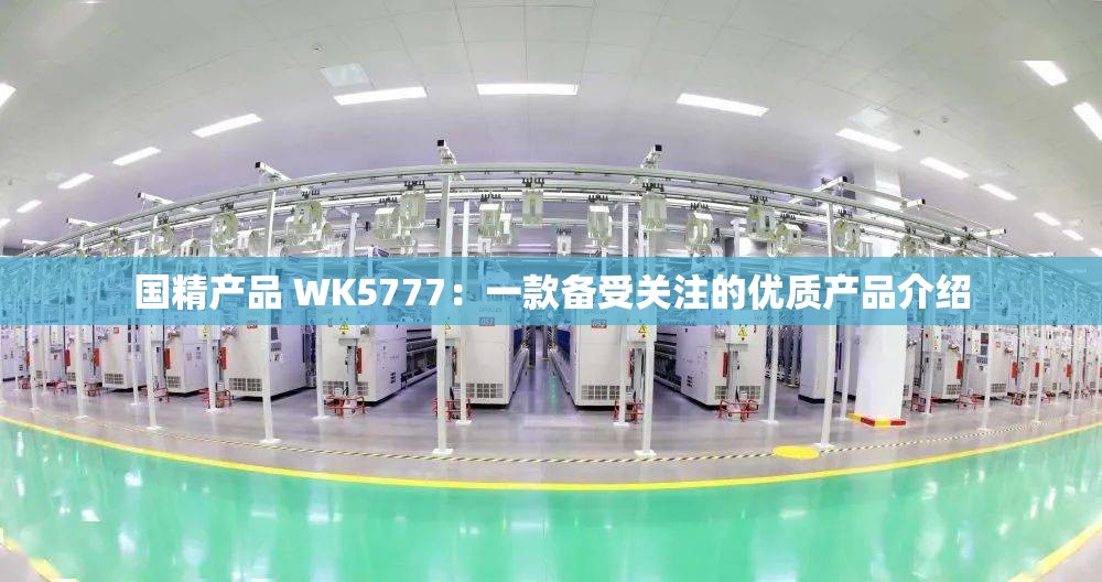 国精产品 WK5777：一款备受关注的优质产品介绍