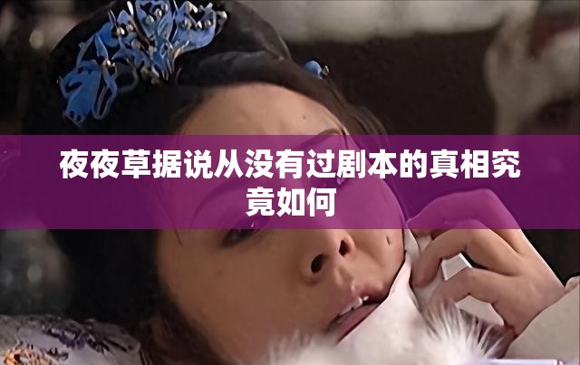 夜夜草据说从没有过剧本的真相究竟如何