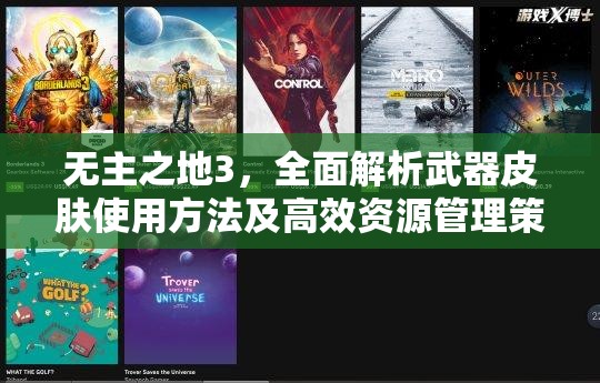 无主之地3，全面解析武器皮肤使用方法及高效资源管理策略