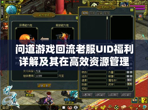 问道游戏回流老服UID福利详解及其在高效资源管理策略中的关键作用