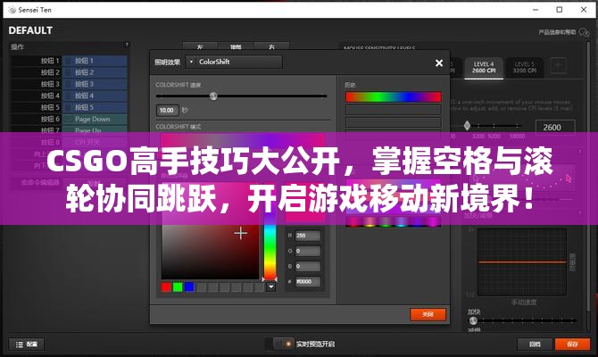 CSGO高手技巧大公开，掌握空格与滚轮协同跳跃，开启游戏移动新境界！