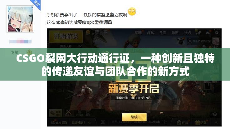 CSGO裂网大行动通行证，一种创新且独特的传递友谊与团队合作的新方式