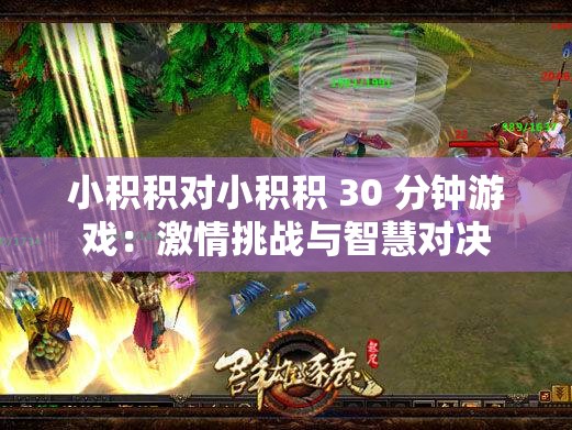 小积积对小积积 30 分钟游戏：激情挑战与智慧对决