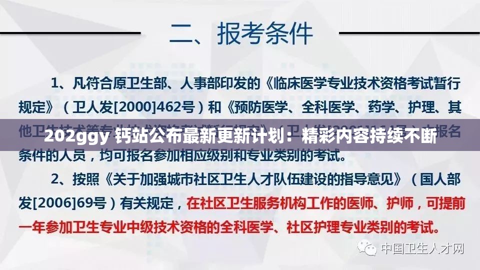 202ggy 钙站公布最新更新计划：精彩内容持续不断