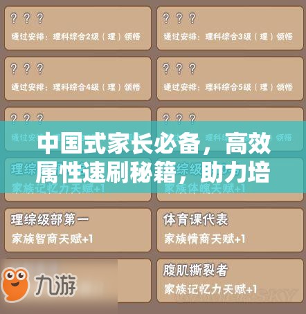 中国式家长必备，高效属性速刷秘籍，助力培养全能小天才成长之路