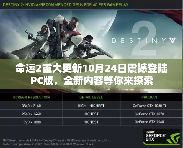 命运2重大更新10月24日震撼登陆PC版，全新内容等你来探索
