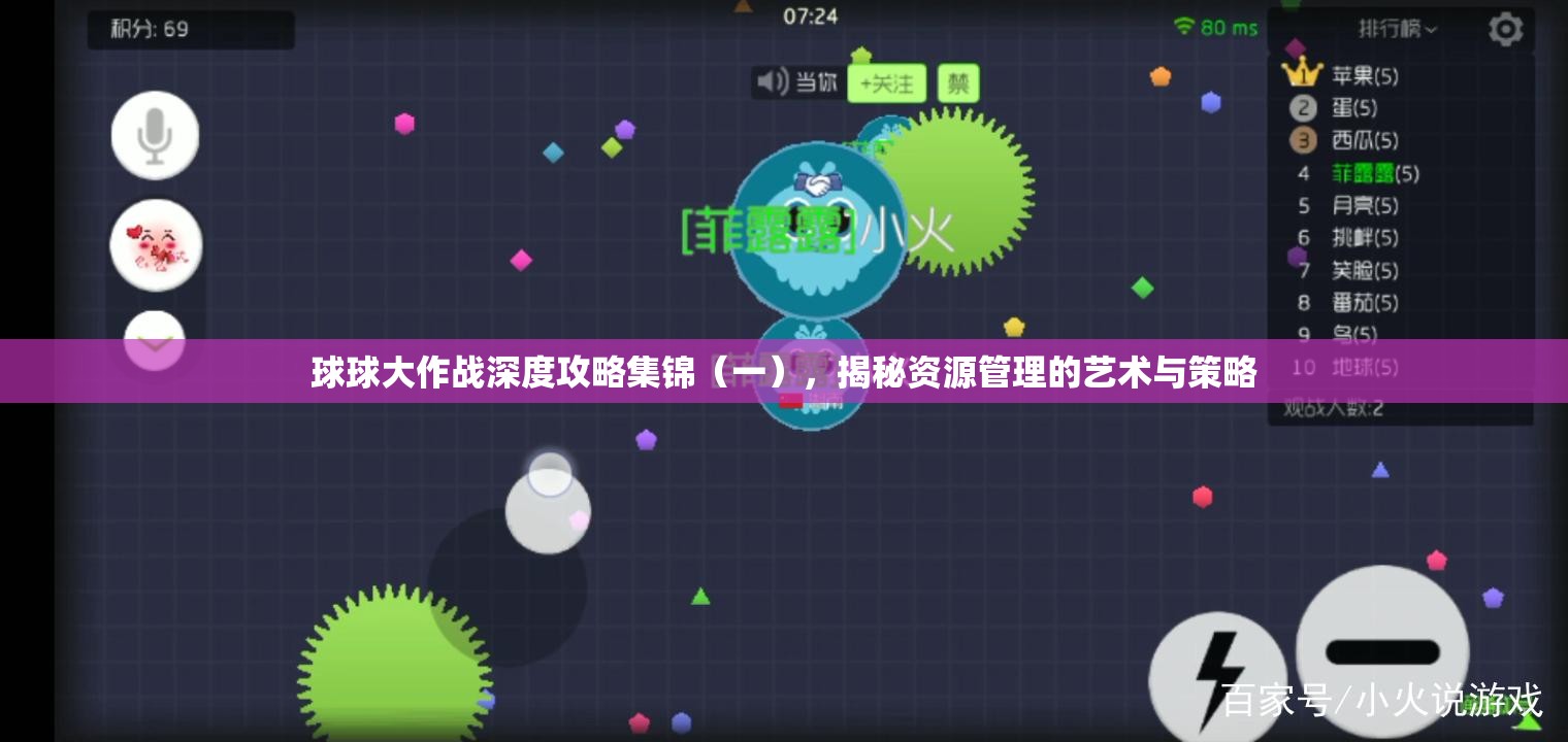球球大作战深度攻略集锦（一），揭秘资源管理的艺术与策略