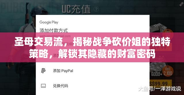 圣母交易流，揭秘战争砍价姐的独特策略，解锁其隐藏的财富密码
