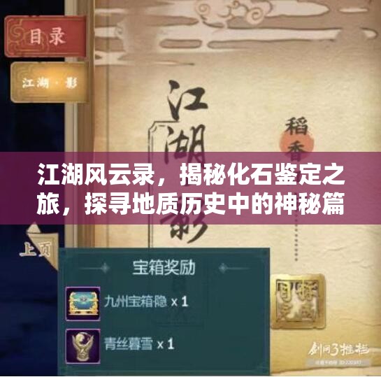 江湖风云录，揭秘化石鉴定之旅，探寻地质历史中的神秘篇章