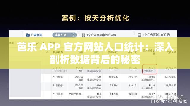 芭乐 APP 官方网站人口统计：深入剖析数据背后的秘密