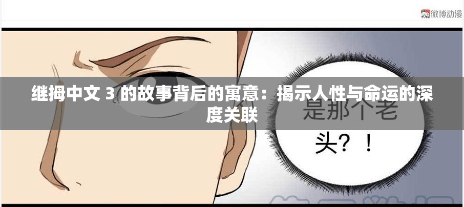 继拇中文 3 的故事背后的寓意：揭示人性与命运的深度关联