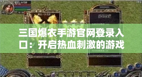 三国爆衣手游官网登录入口：开启热血刺激的游戏之旅