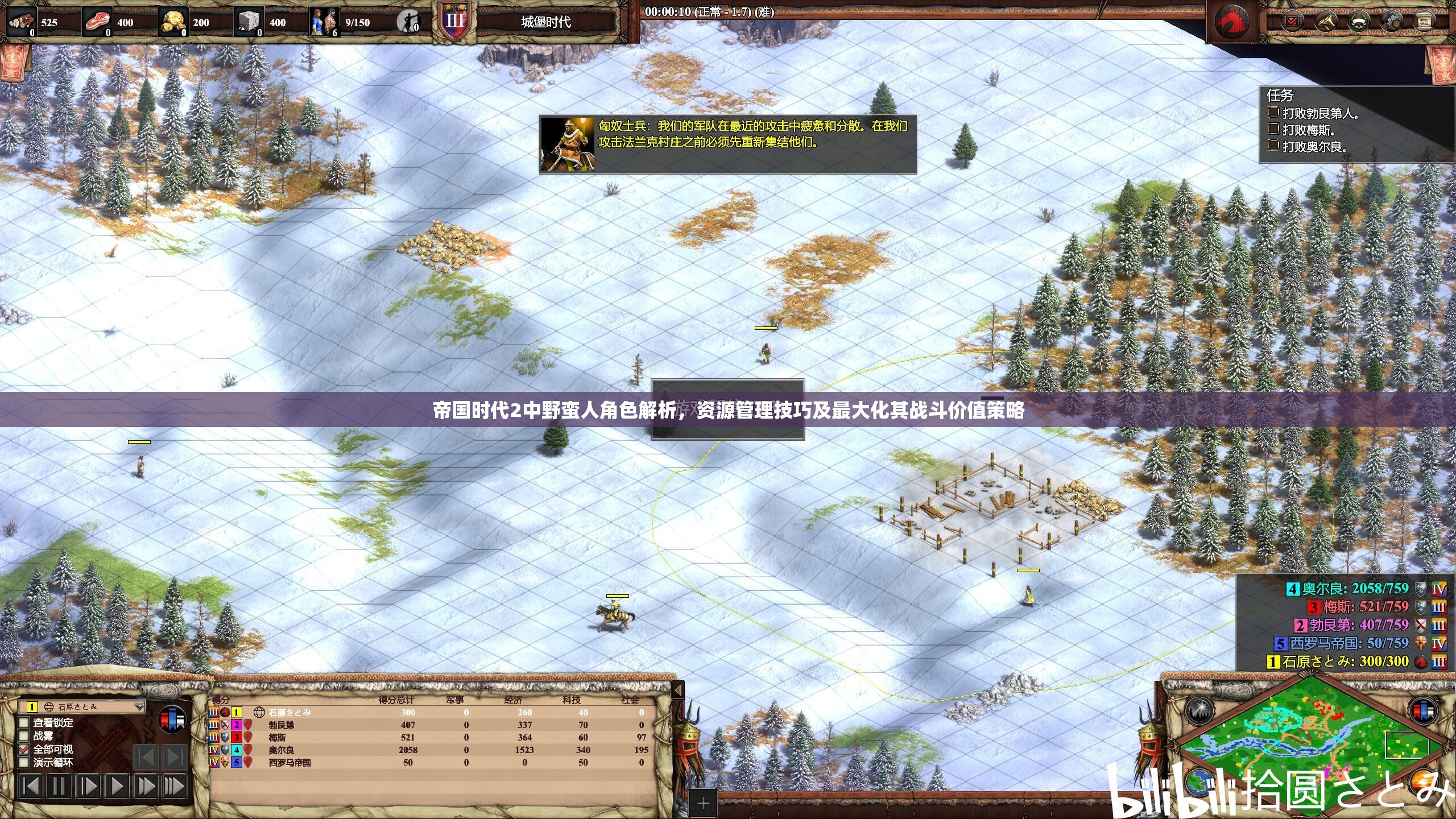 帝国时代2中野蛮人角色解析，资源管理技巧及最大化其战斗价值策略