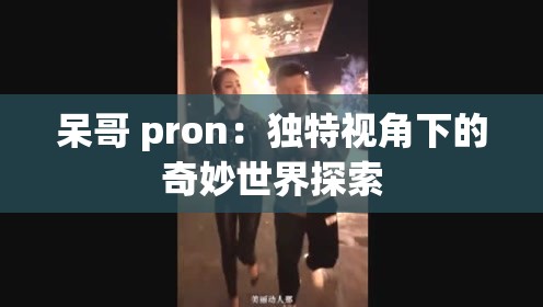 呆哥 pron：独特视角下的奇妙世界探索