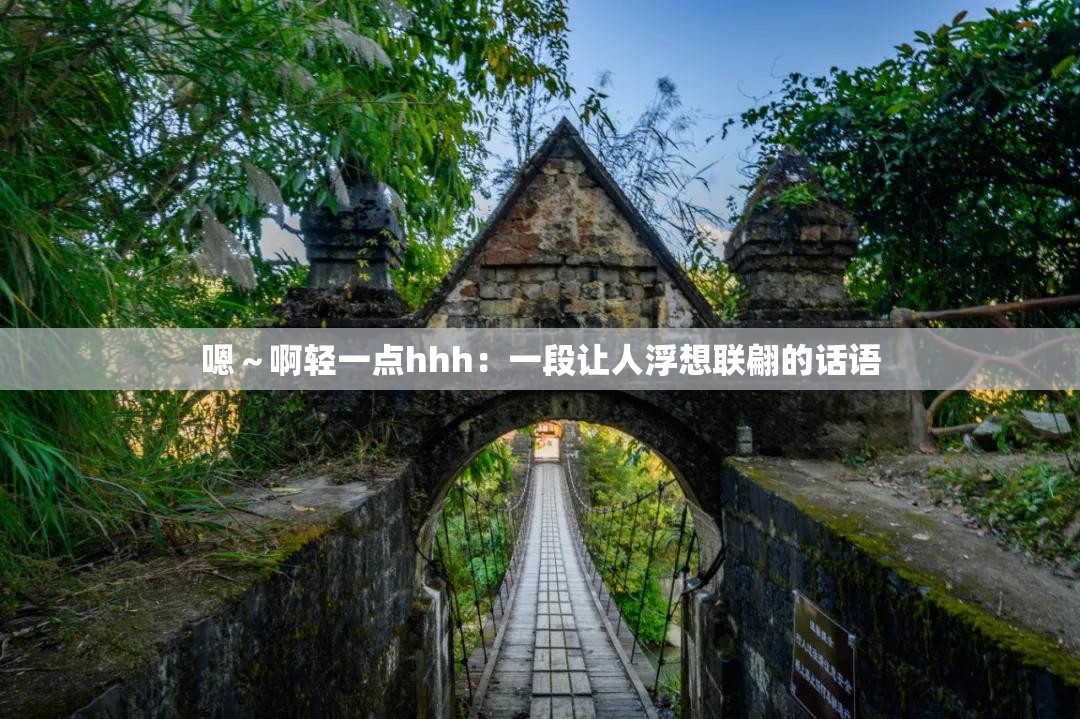 嗯～啊轻一点hhh：一段让人浮想联翩的话语