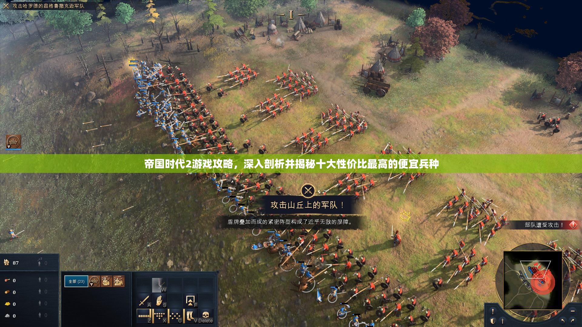 帝国时代2游戏攻略，深入剖析并揭秘十大性价比最高的便宜兵种