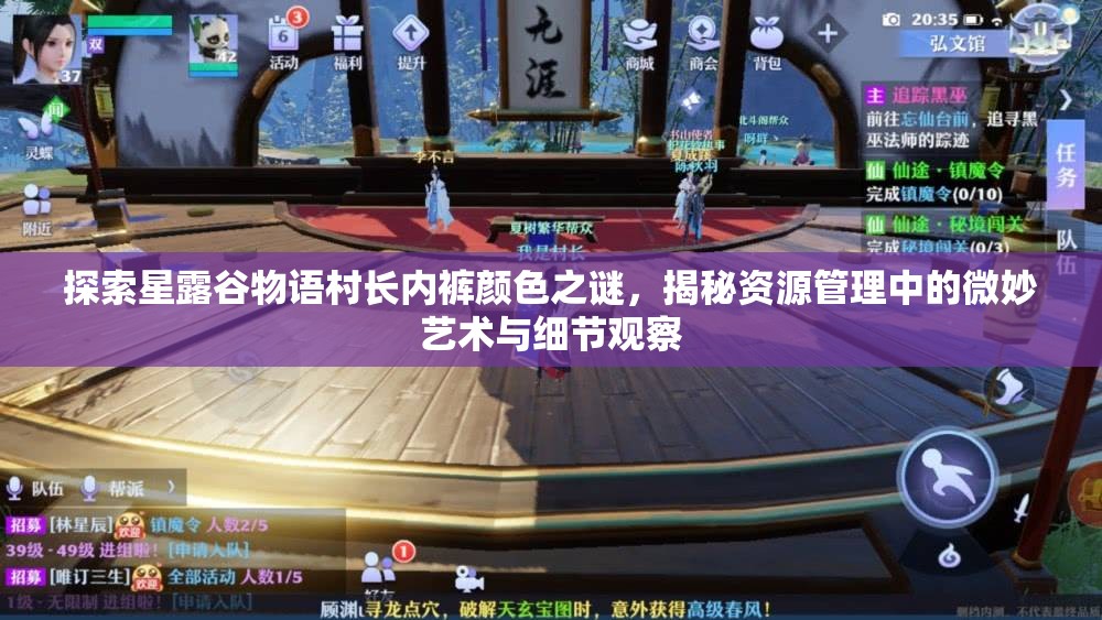 探索星露谷物语村长内裤颜色之谜，揭秘资源管理中的微妙艺术与细节观察