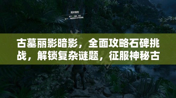 古墓丽影暗影，全面攻略石碑挑战，解锁复杂谜题，征服神秘古墓探险
