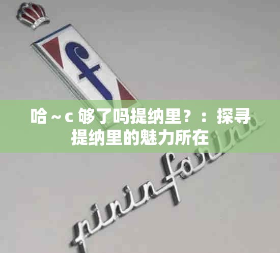 哈～c 够了吗提纳里？：探寻提纳里的魅力所在