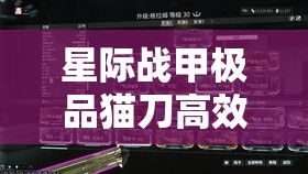 星际战甲极品猫刀高效刷取地点揭秘，资源管理、利用技巧与价值最大化策略